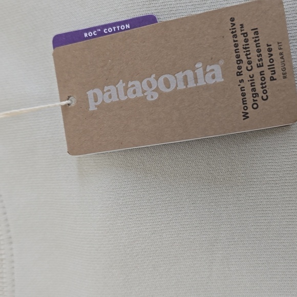 NWT Patagonia Women's Regen Organic Cotton Essential Pullover Beige Size Medium - Picture 13 of 17